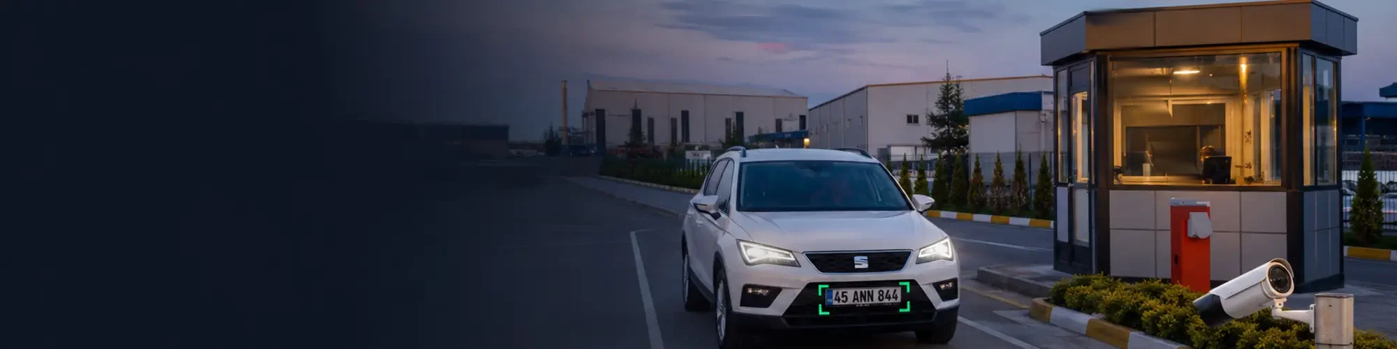 Tesis girişinde plaka tanıma ve bariyer
