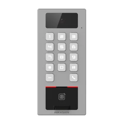Hikvision DS-K1T502DBFWX-CE1 — Parmak İzli Geçiş Kontrol Terminali (Görüntülü İnterkom, PoE)