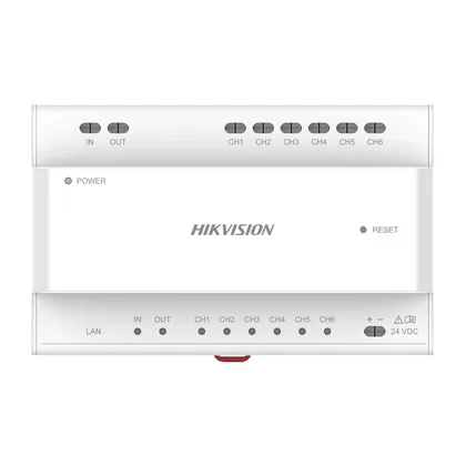 Hikvision DS-KAD706Y-SP — 6 Portlu Cihaz Beslemesiz 2 Kablolu Dağıtıcı
