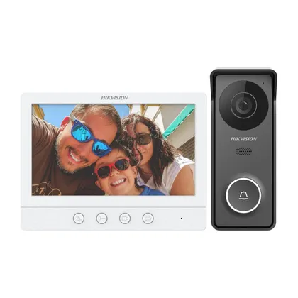 Hikvision DS-KIS213(B) — IP65 4 Kablolu HD İnterkom Seti 7 inç