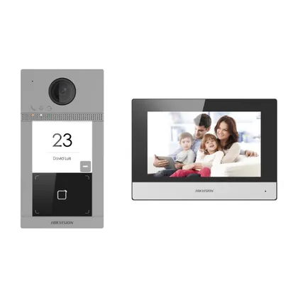 Hikvision DS-KIS604-P(B) — PoE IP İnterkom Seti 7 inç