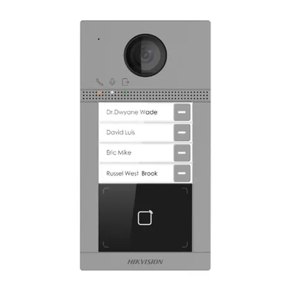 Hikvision DS-KV8413-WME1(C) — 4 Butonlu Metal Wi-Fi Villa Kapı İstasyonu