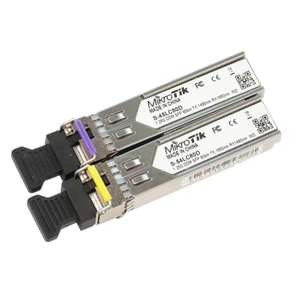 MikroTik S-4554LC80D — Tek Modlu BiDi SFP Modülü, 1.25G ve 80 km
