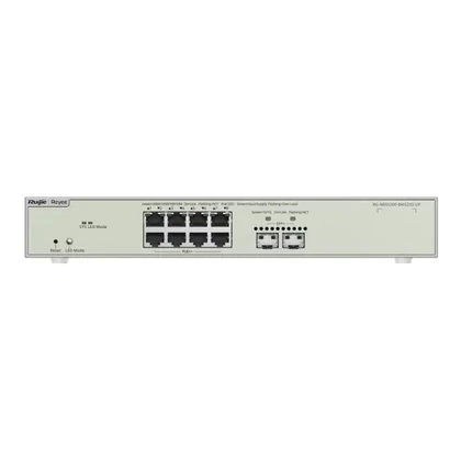 Reyee RG-NBS5300-8MG2XS-UP — 10 Port Multi-Gigabit Katman 3 Yönetilebilir Switch, 8x PoE++, 2x SFP+ Uplink