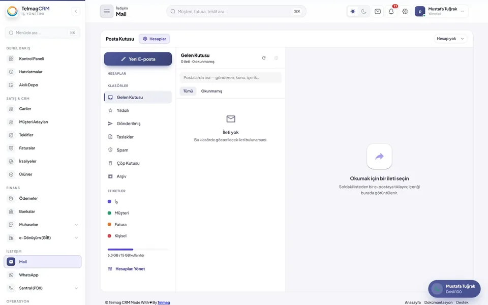 Mail ekranı